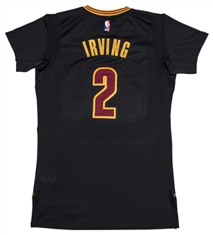2015-2016 Kyrie Irving Game Used Cleveland Cavaliers Black Jersey From 3/29/16 Vs. Houston (NBA/Meigray)
